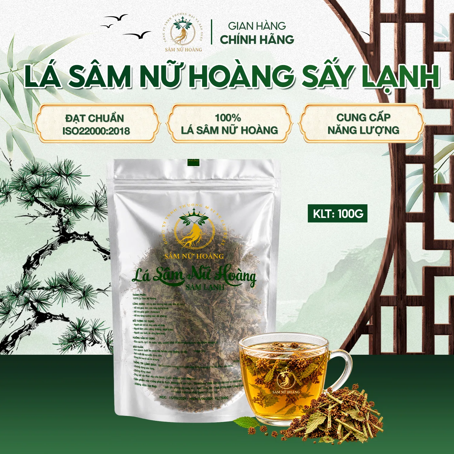 Lá Sâm Nữ Hoàng Sấy Lạnh 